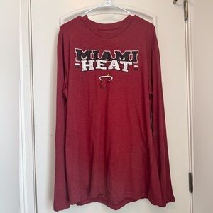 Miami Heat Super Soft Long Sleeve T-Shirt or Sleep Shirt NWT